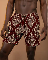 Big & Tall Men's Daily Leisure Hawaii. Rhombus Pattern Printed Casual Shorts